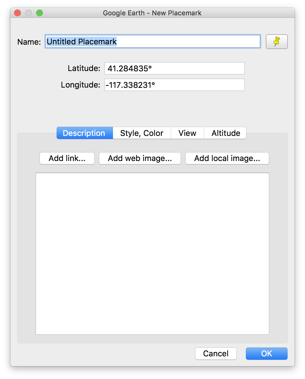 Gps lat 2025 long format